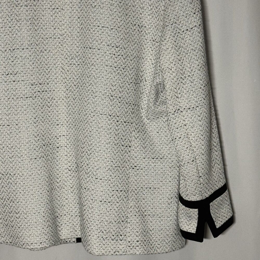 Kasper Tweed Contrast Black White 3 Button Women's Blazer Jacket Plus Size 18 - Picture 12 of 16